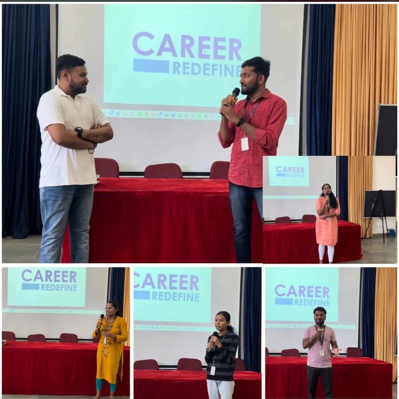 Students sharing their experience during Career Development Week at Agadi College of Engineering and Technology